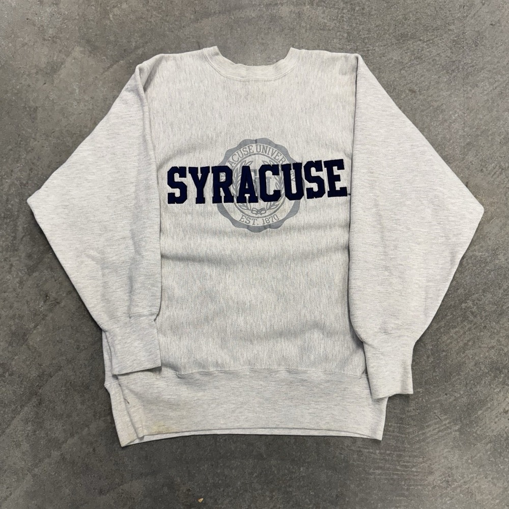 Vintage Syracuse University Champion Reverse Weave Crewneck Sweatshirt XL